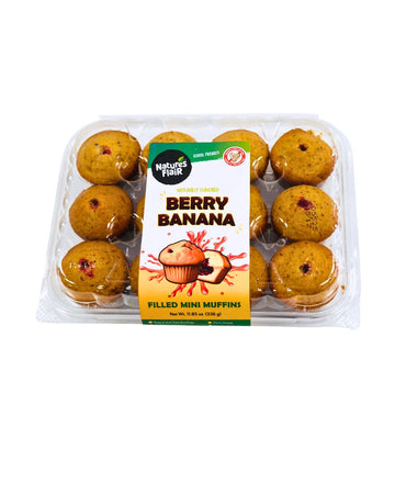 Berry Banana Filled Mini Muffins